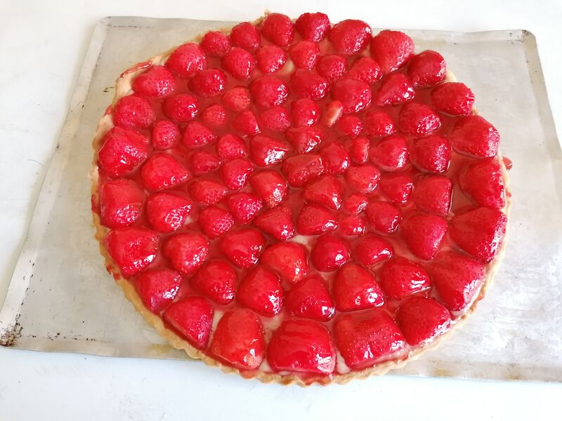 Tarte au fraise maison (Pâte maison) 