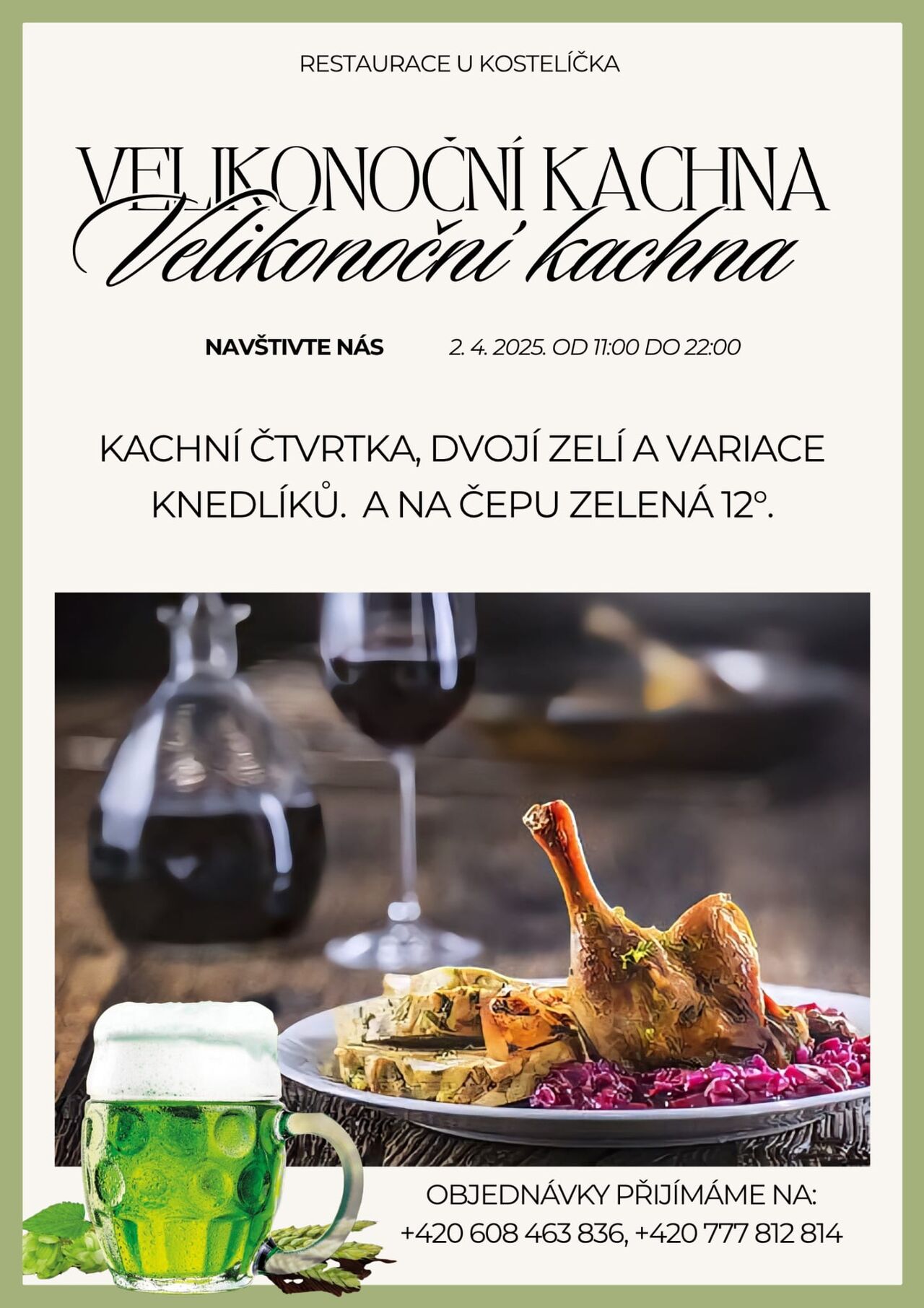 velikonoční kachna - zalitá zeleným pivem