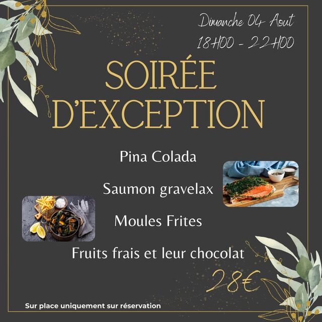 Soirée dimanche 4 Août