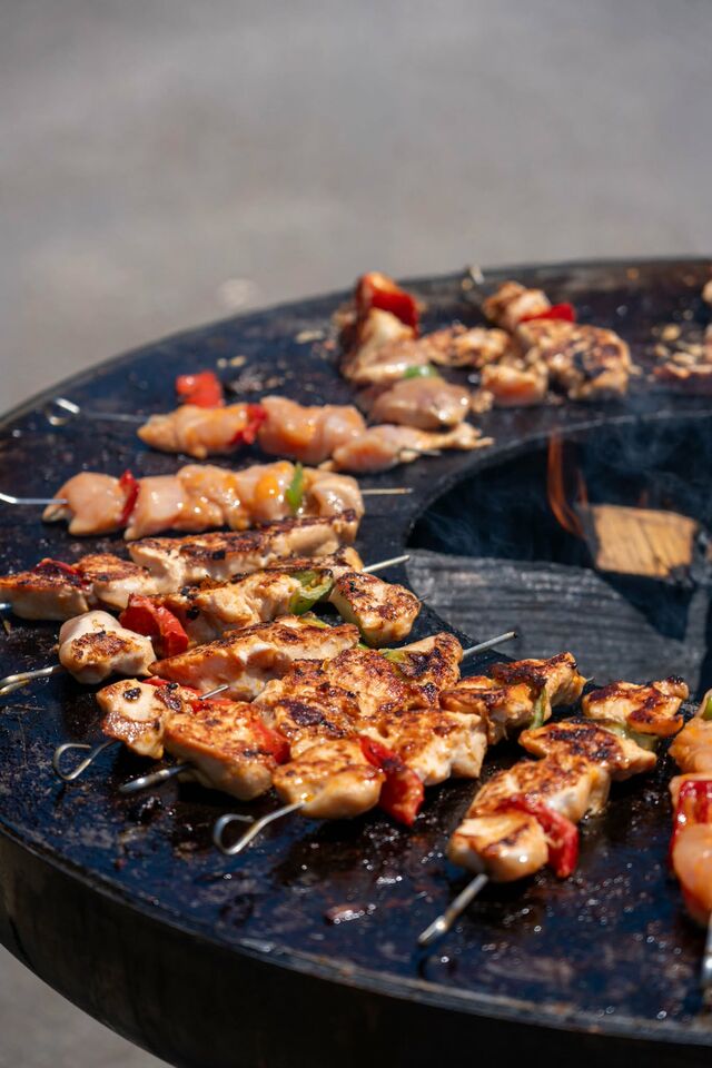 Cuisson des brochettes