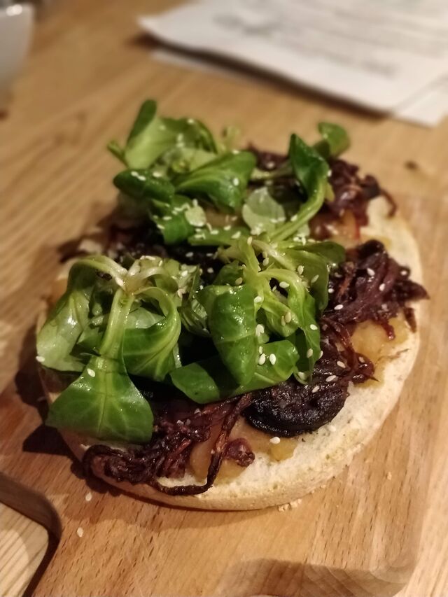 Tapas du moment, Bruschetta Boudin pommes 