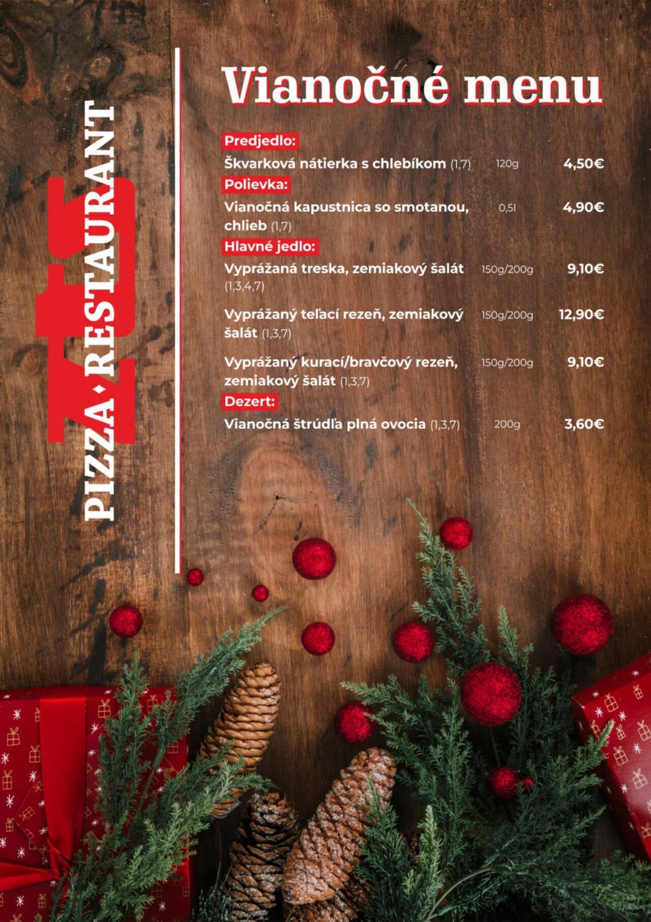 VIANOČNÉ MENU