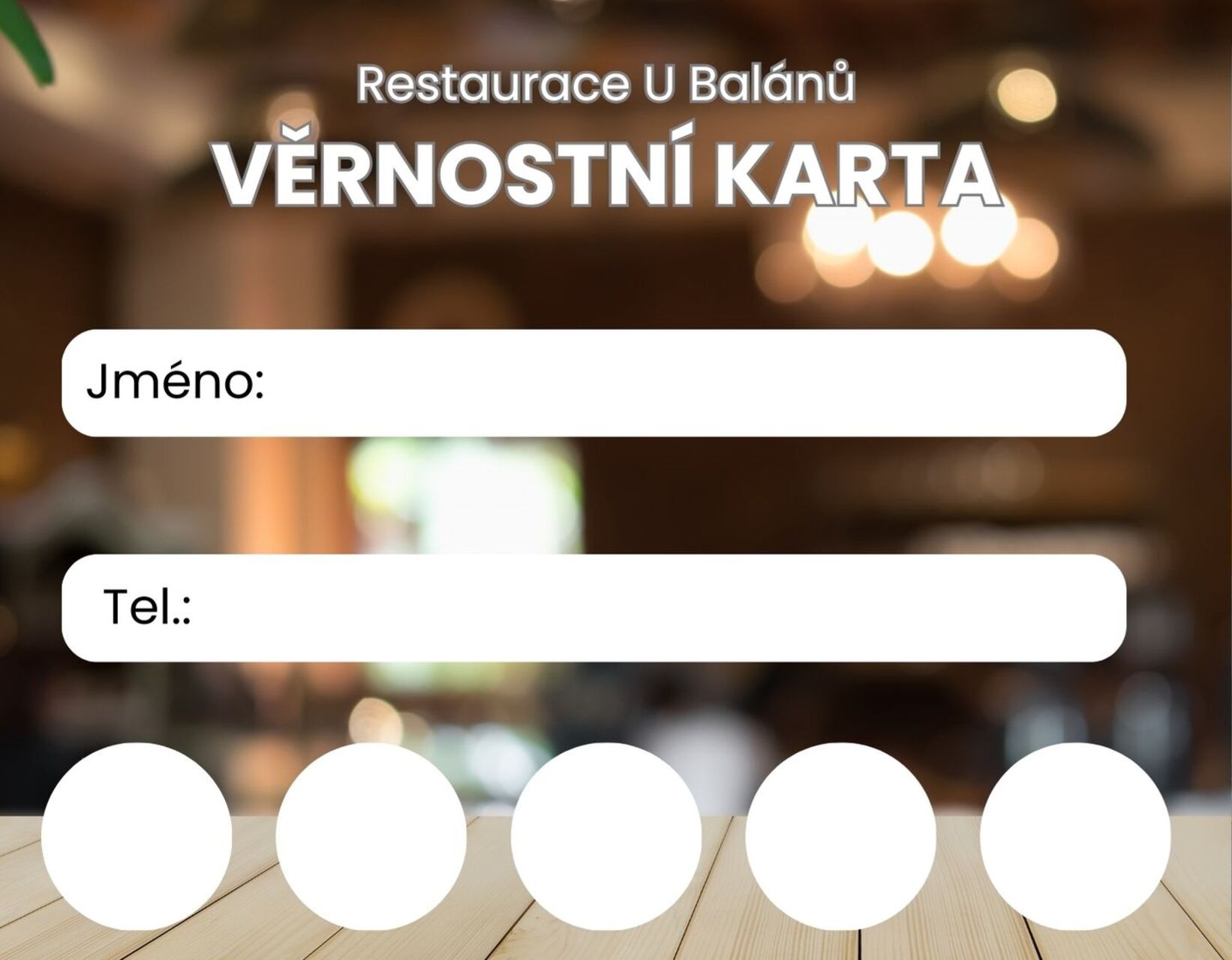 Věrnostní karta U Balánů