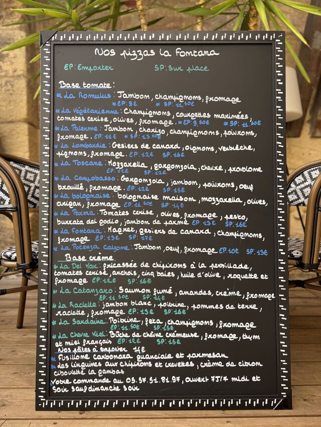 LES PIZZAS ET LES PATES A EMPORTER AU 0557518197