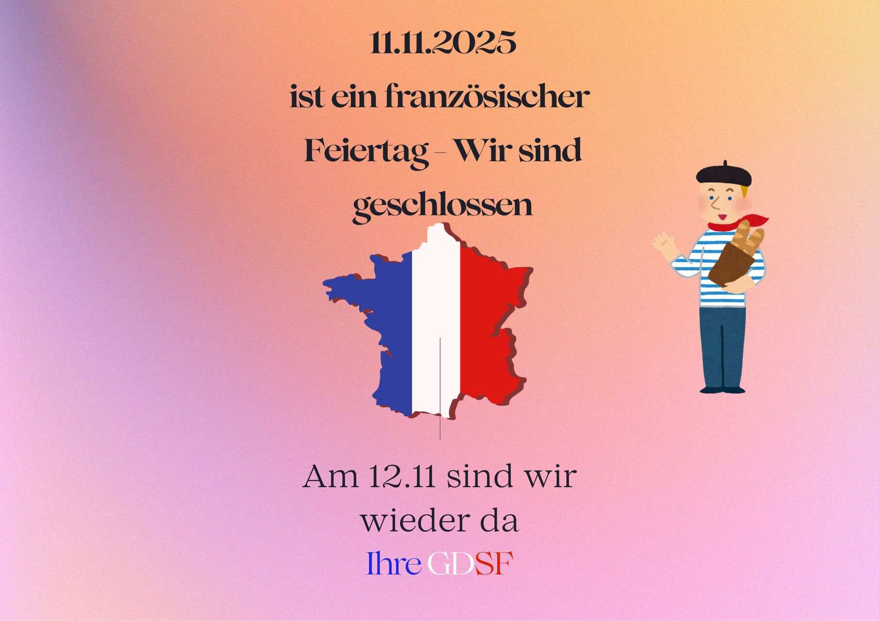 11.11.2025 - Französischer Feiertag