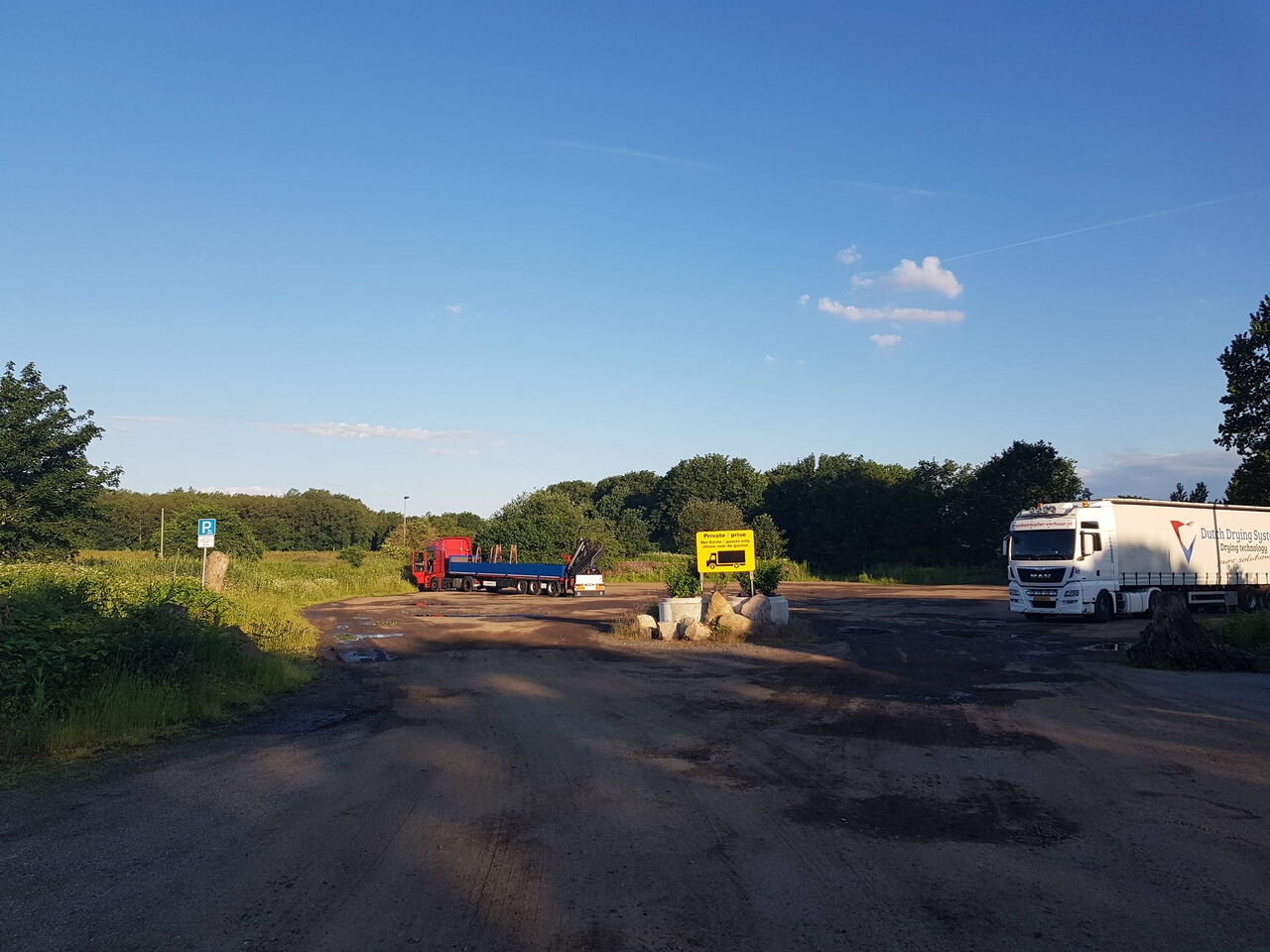 Blick auf den Parkplatz