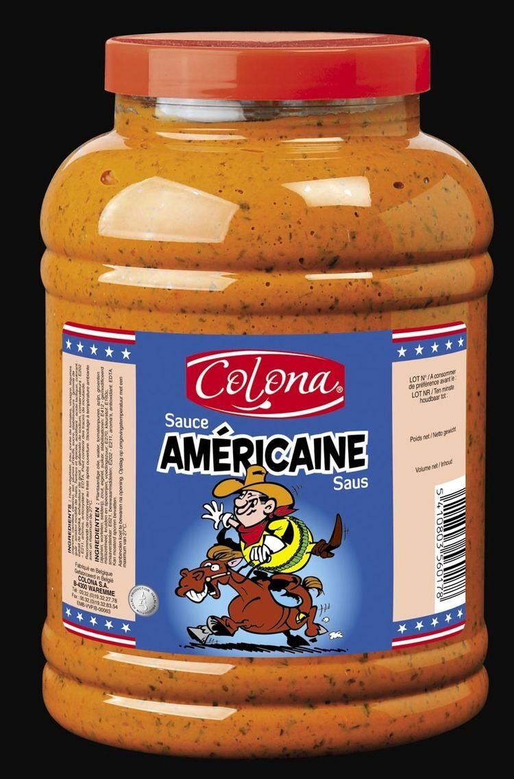 SAUCE AMERICAINE :
sauce froide aux légumes ( goût bolognaise )