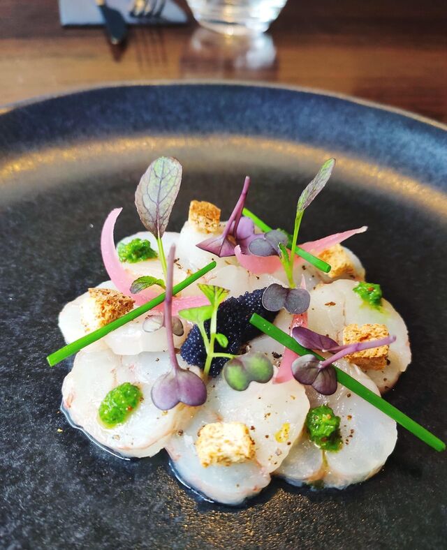 Carpaccio de crevettes sauvages , chimichuri