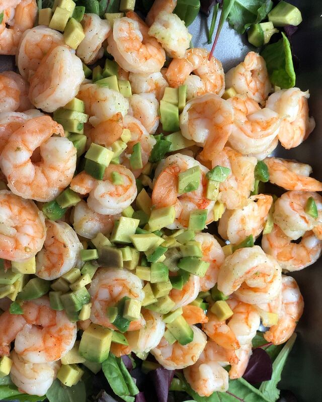 Gamberoni ed avogado.