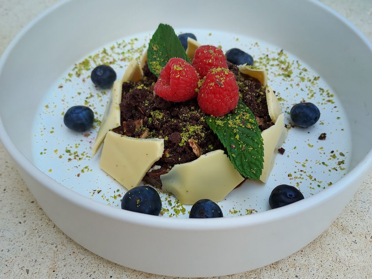 mousse au chocolat destructurée