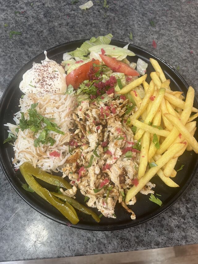 Assiette chawarma poulet 