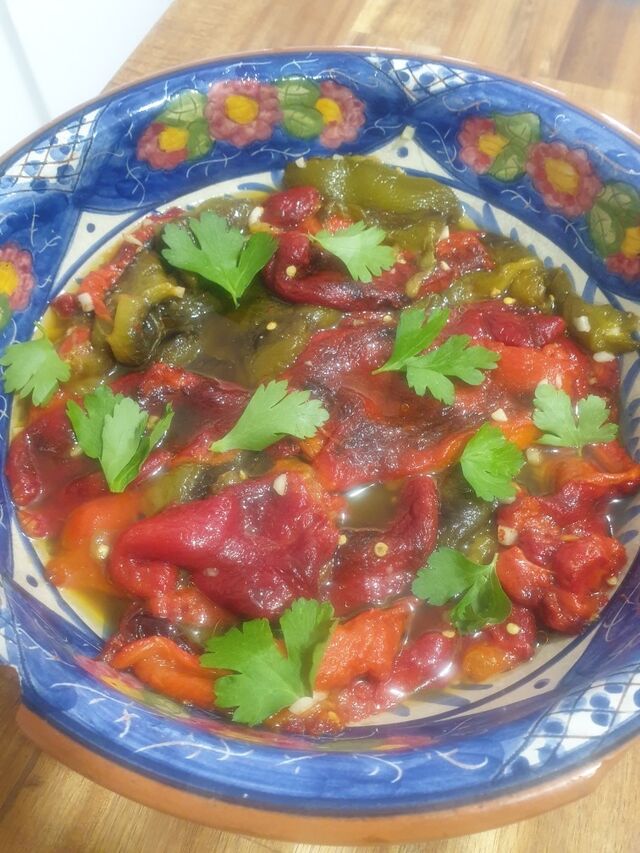 Poivrons grillés ail et persil