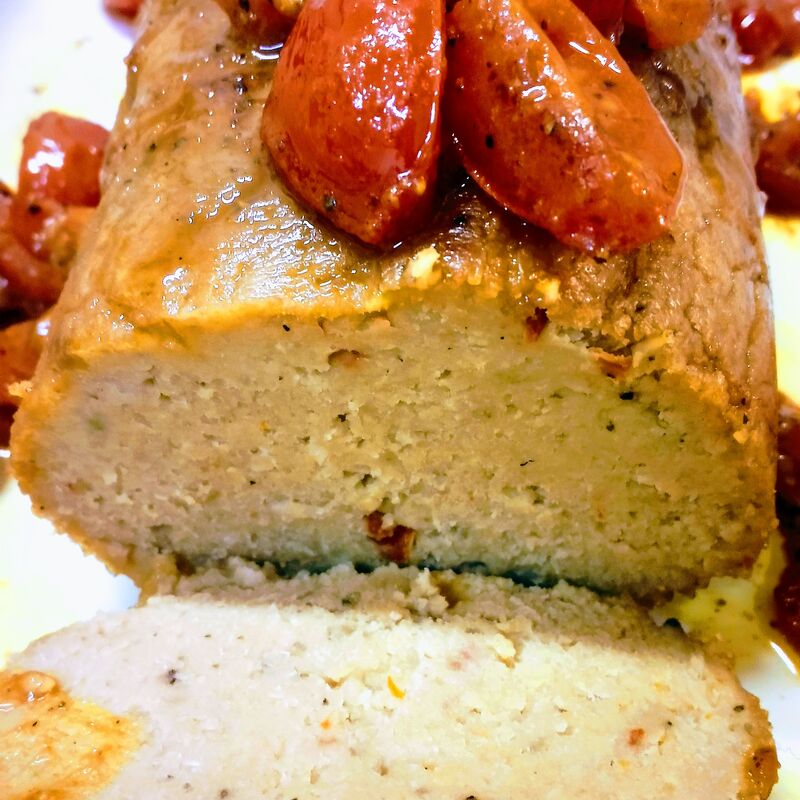 arrosto di ceci con pomodorini glassati