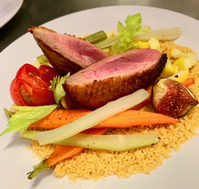 Filet de canard et tajine de légumes