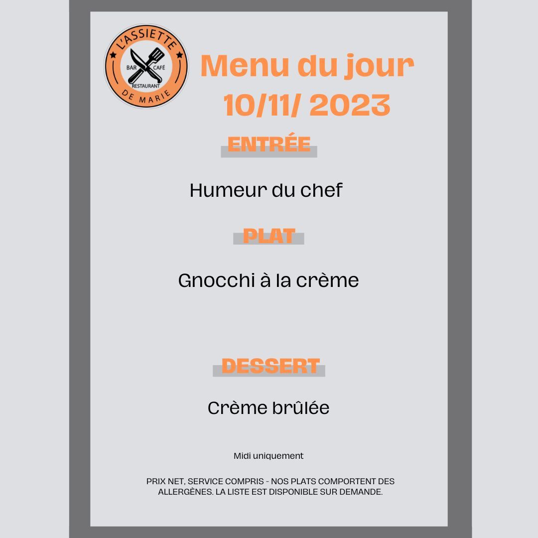 VENDREDI 10 NOVEMBRE