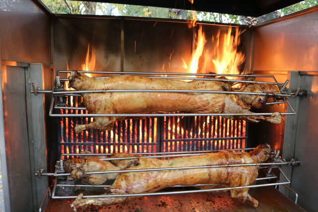 Agneaux à la broche