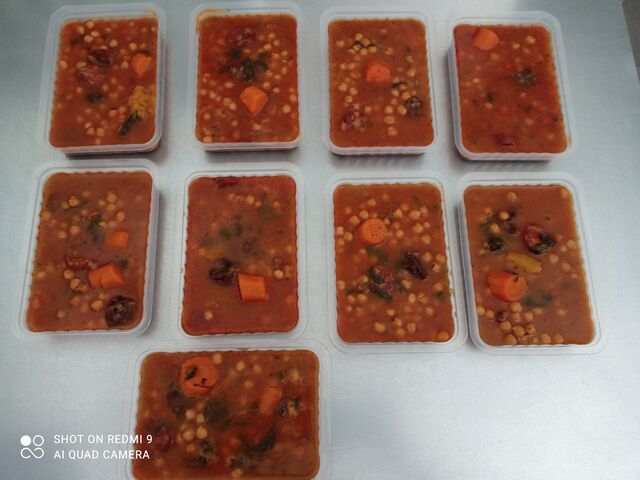 Potaje de garbanzos con calabaza y espinacas