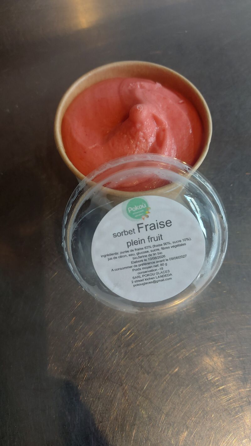 Sorbet fraise plein fruits 