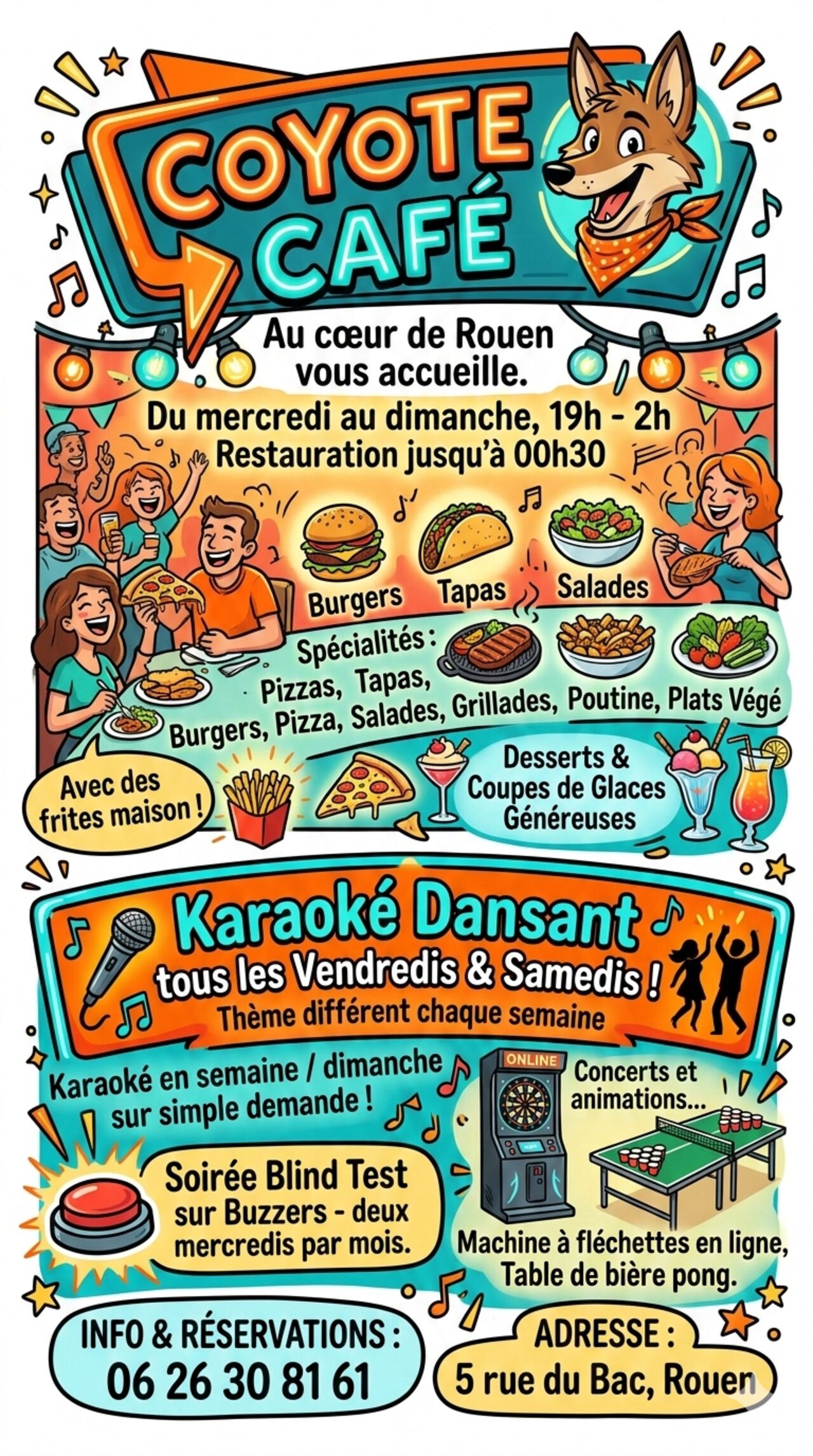 Le coyote café vous propose