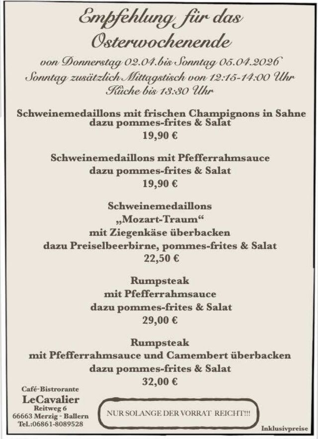 Empfehlung Osterwochenende