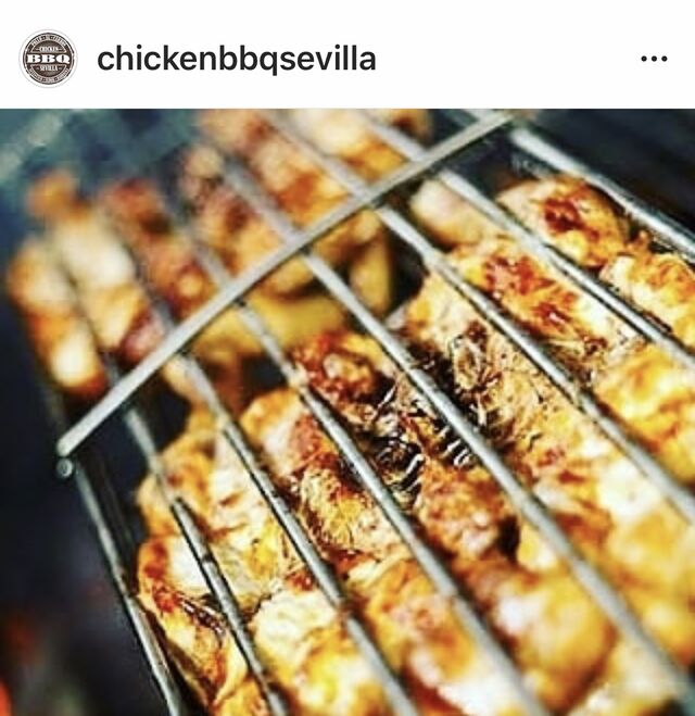 Pollo fresco hecho al carbon de encinas.....