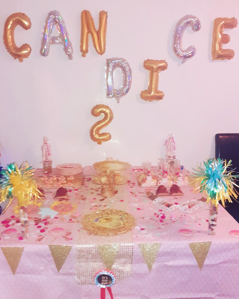 Anniversaire candice déco et buffet sucré 