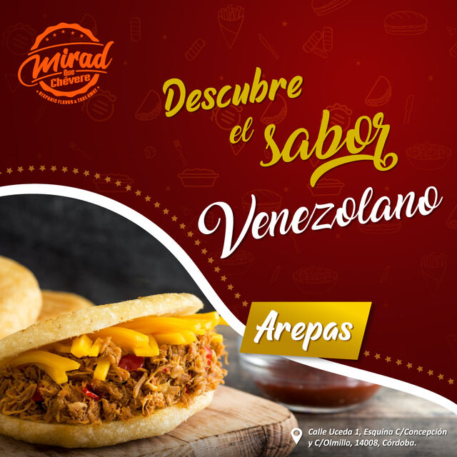 Ricas y espectaculares Arepas combinándolas a tu gusto.