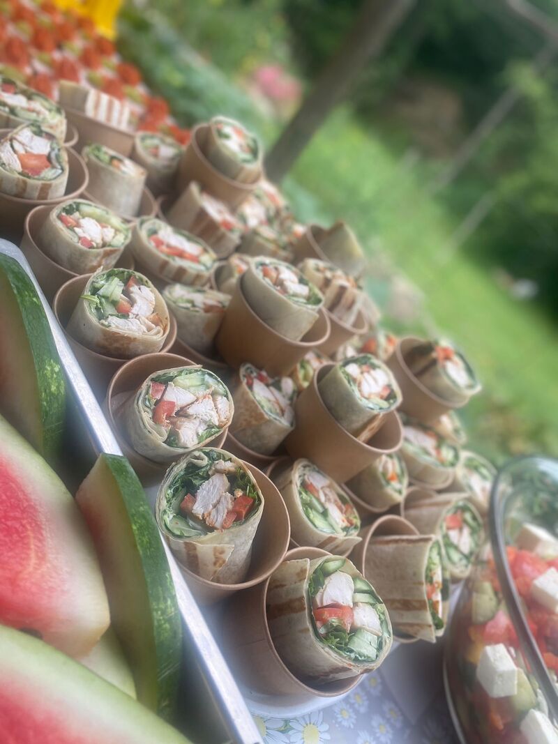 Mini tortilly s kuřecím masem