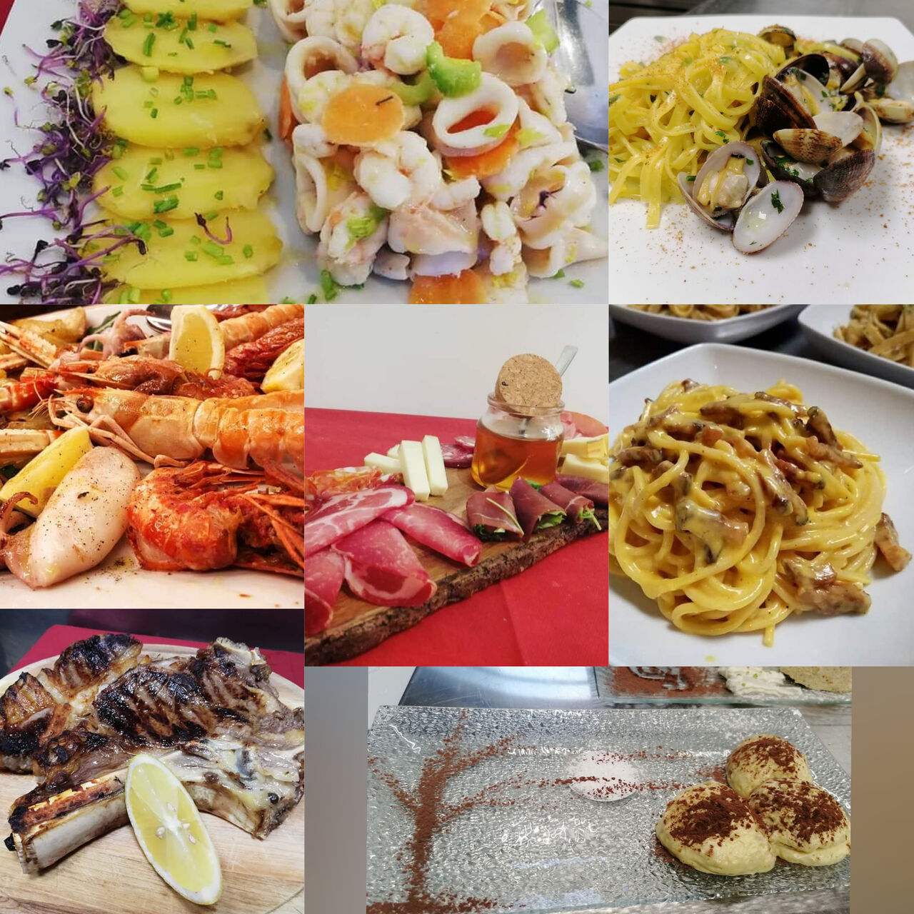 Aperti tutti i giorni a pranzo; Venerdì e Sabato aperti a pranzo e cena.
Specialità della cucina italiana; Weekend pesce fresco
