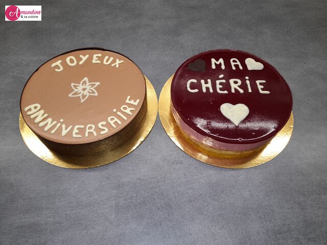2 Bavarois pour 10 pers chacun : Chocolat au lait-vanille et framboise-vanille