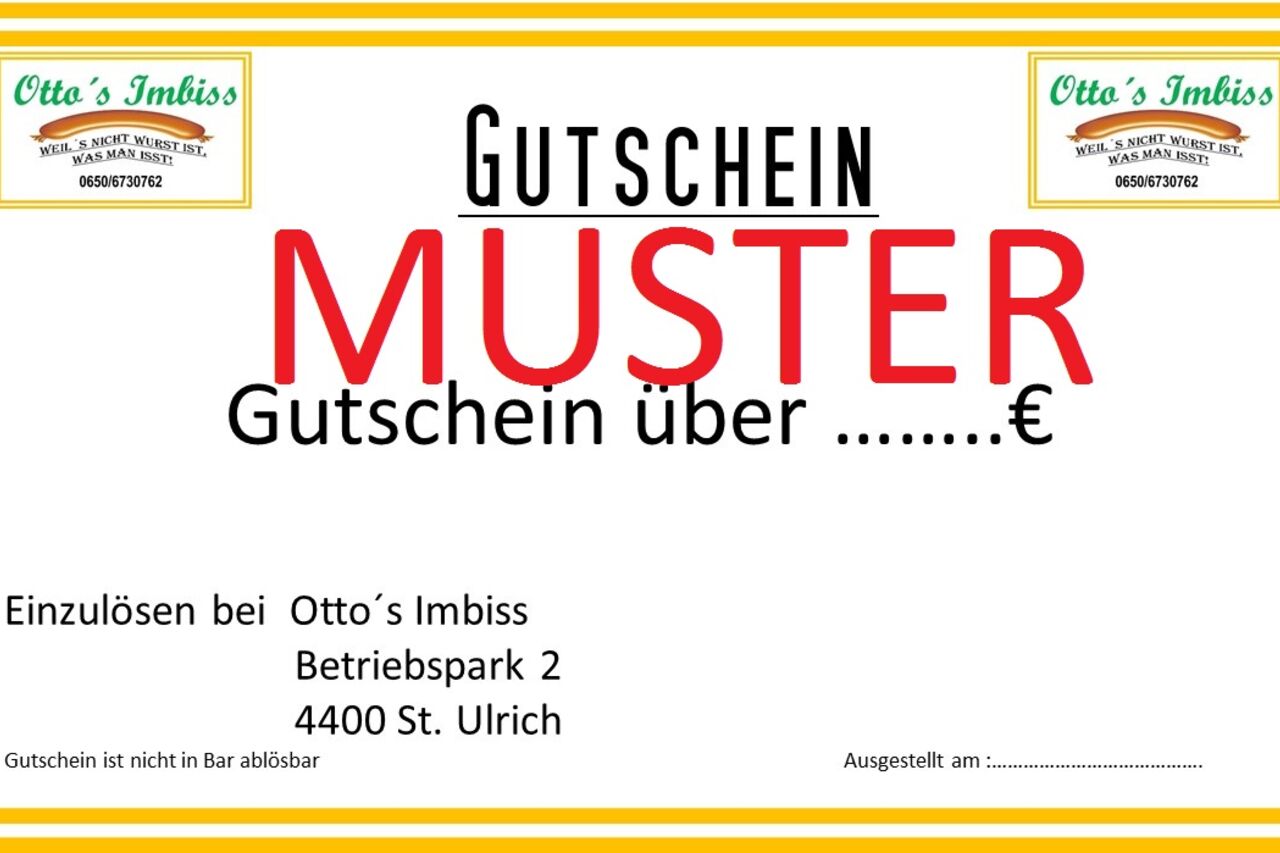 Gutscheine sind auch erhältlich