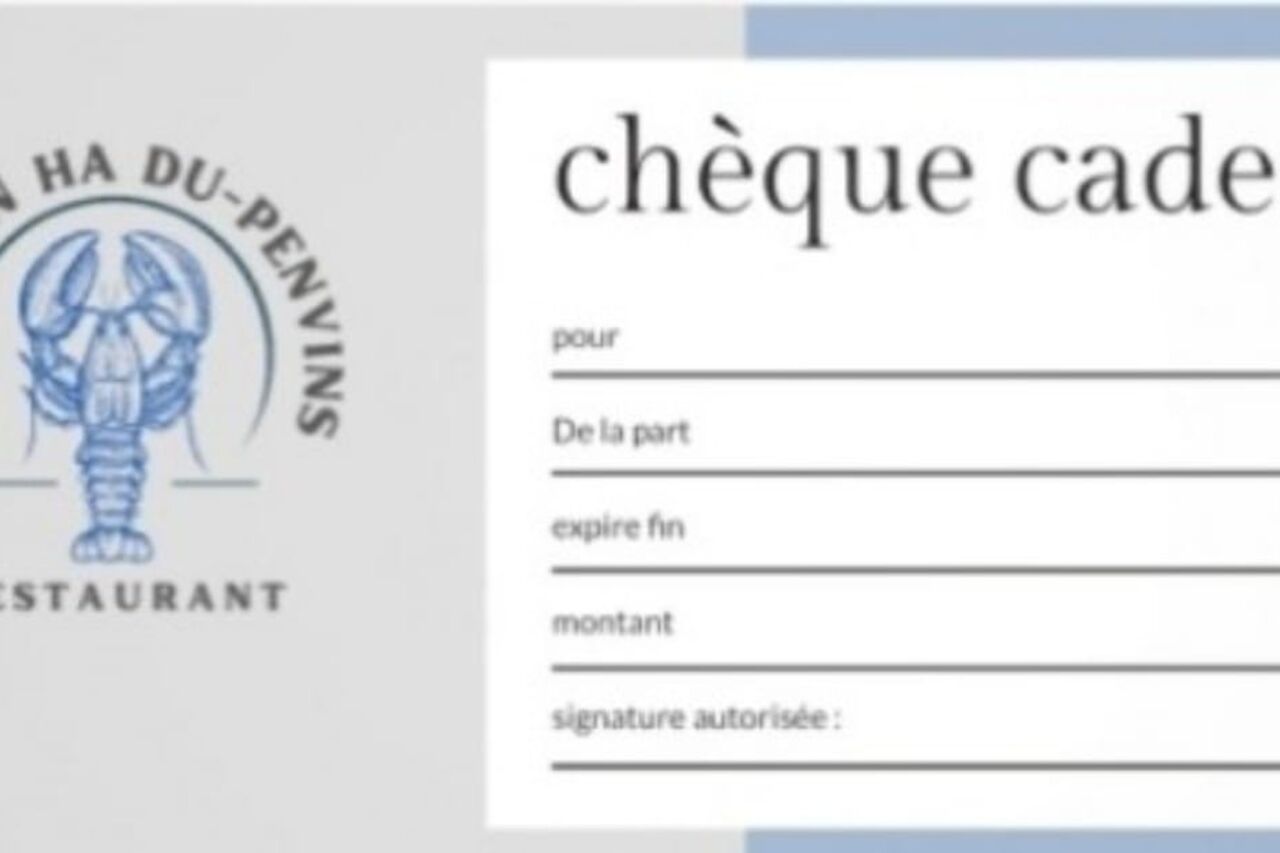 notre chèque cadeau.