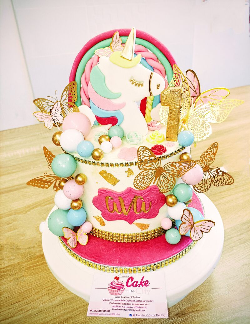 Gâteau thème Licorne 