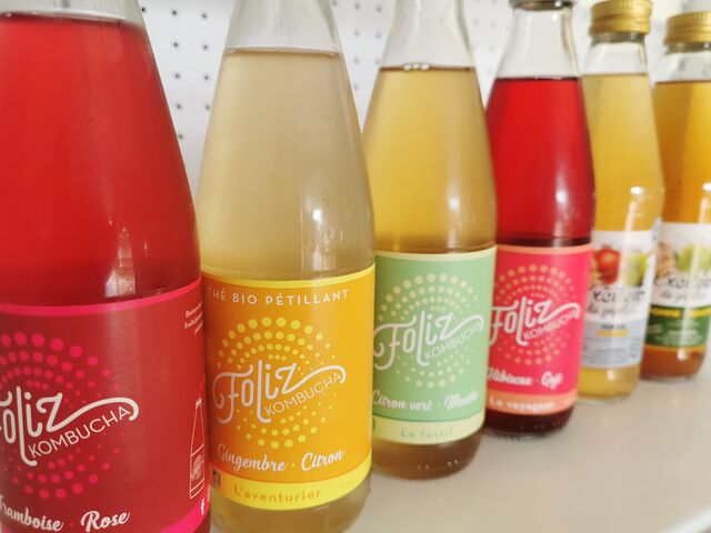 Foliz Kombucha, des thés fermentés naturellement pétillants très peu sucrés, fabriqués à Auch : un régal !