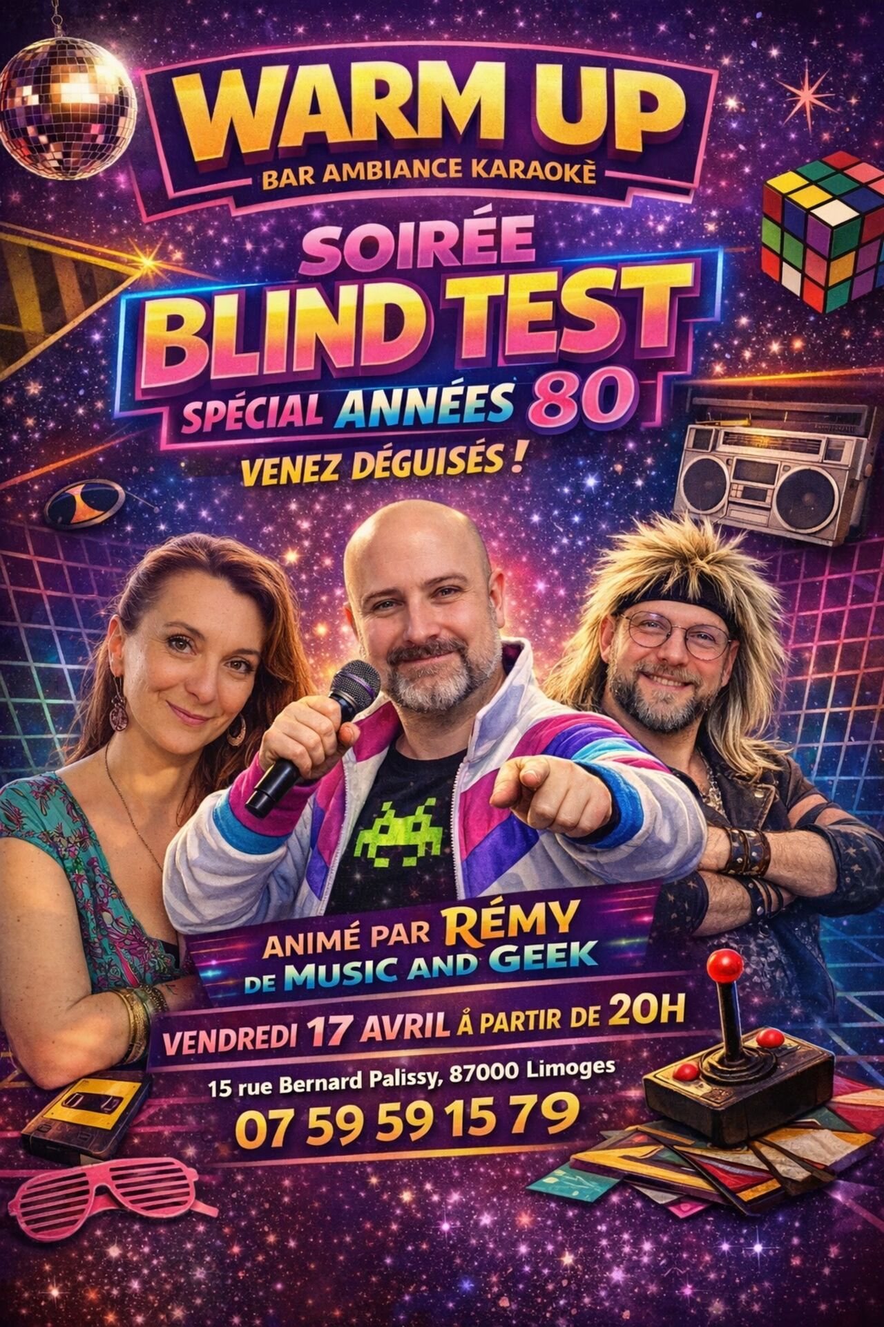 Soirée blind test spécial année 80