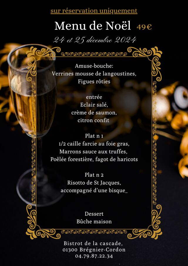 Menu noël 2024