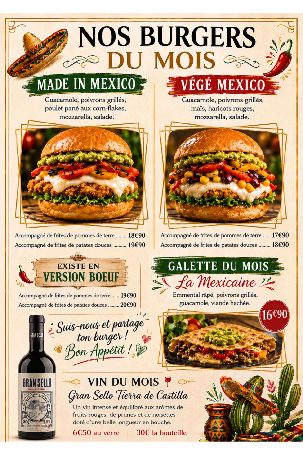 Nos saveurs mexicaines débarquent dès le vendredi 3 juillet ! 🌵🍔