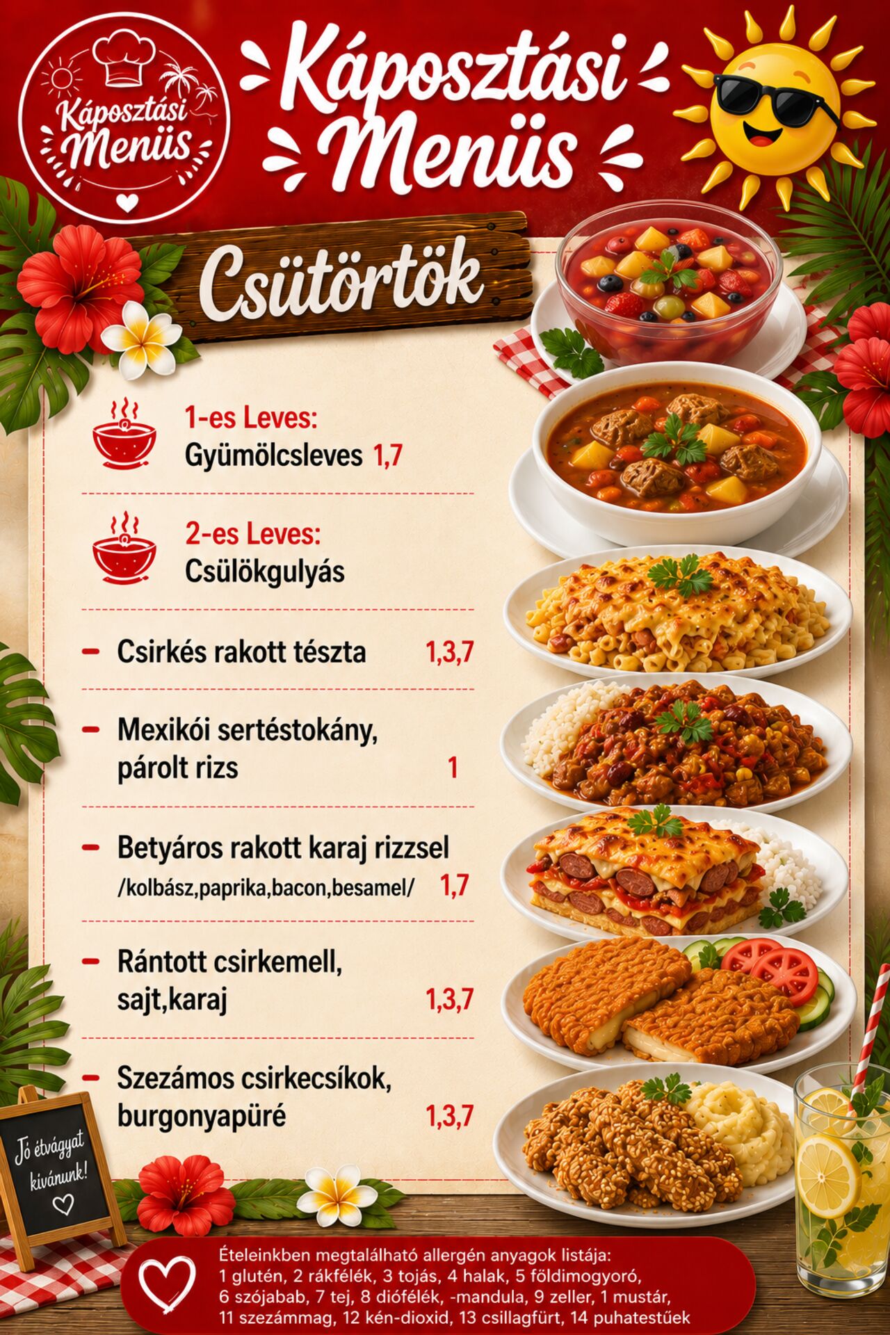Menü - Csütörtök