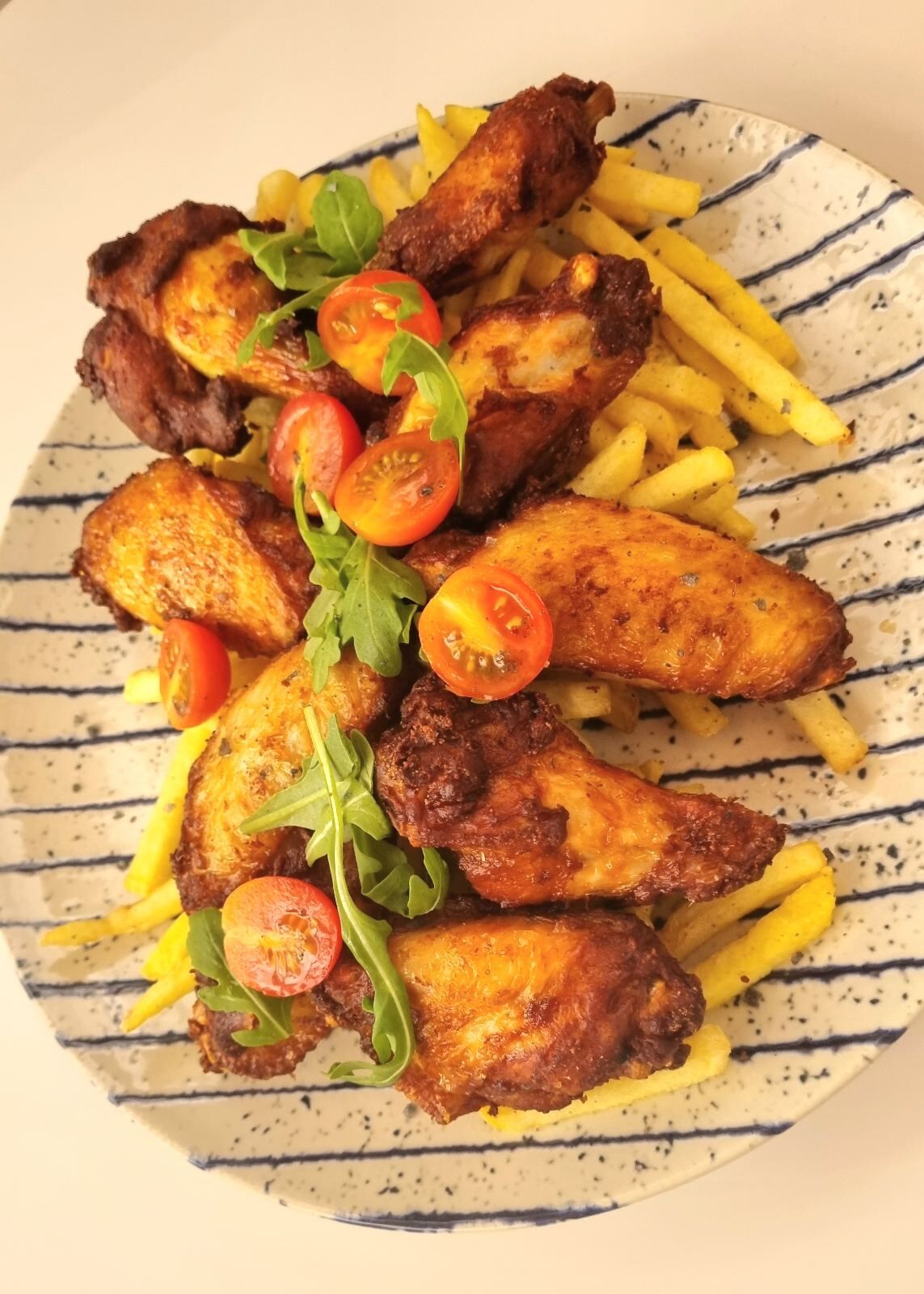 Alitas de pollo asado