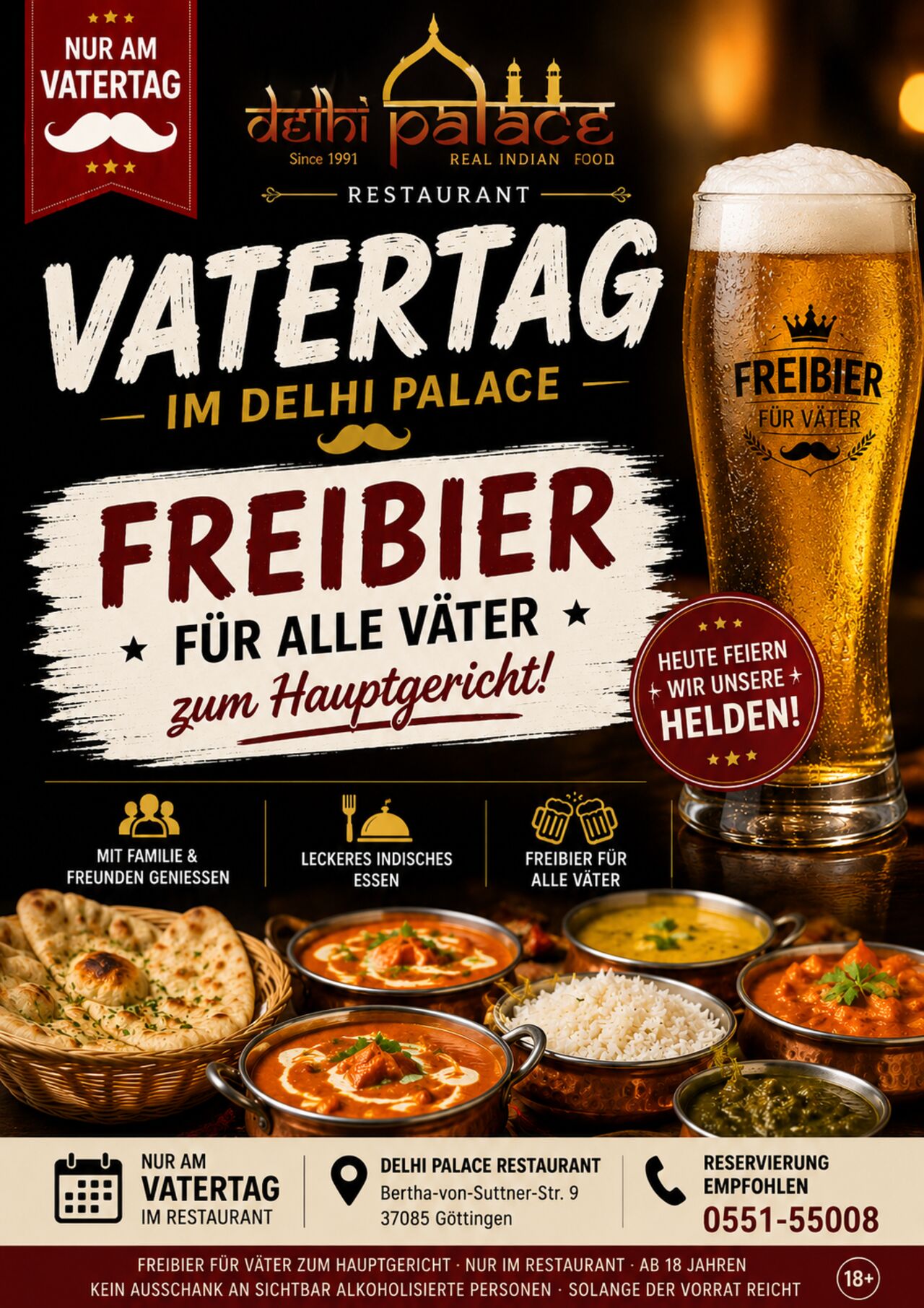 🎉Vatertag im Delhi Palace 🎉