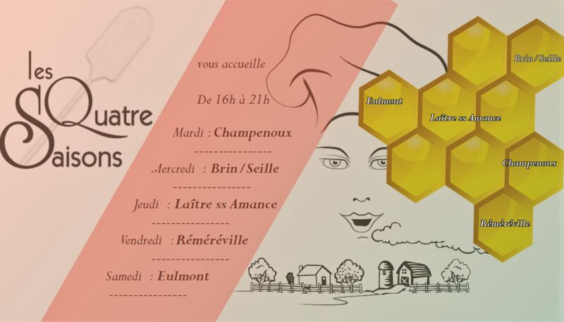 Les pizzas chaudes sont servies sur commande de 17h30 à 21h dans 5 de nos villages.