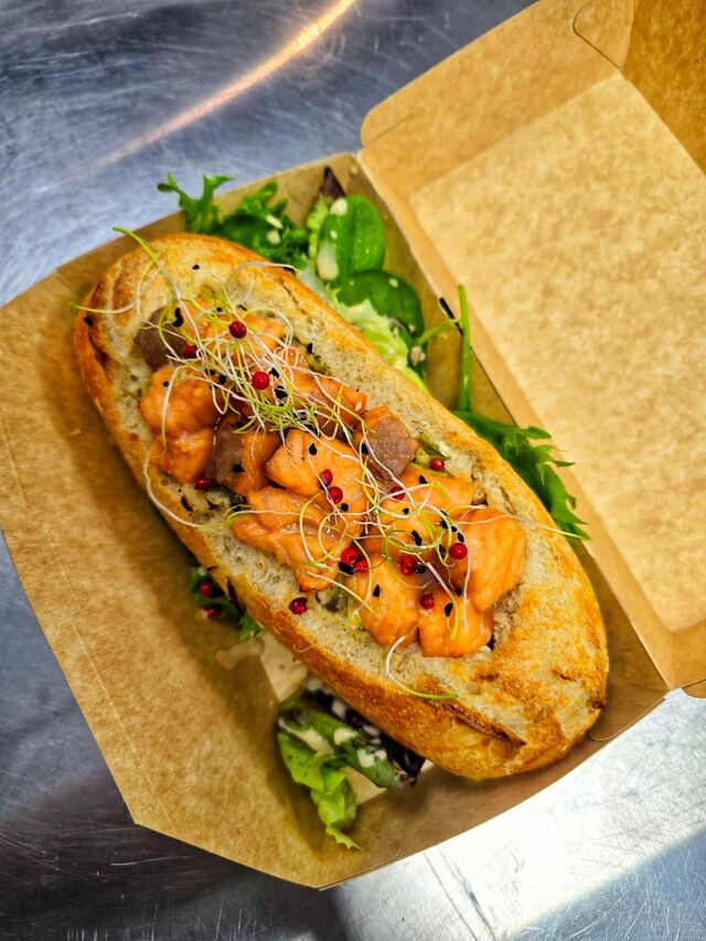 Sandwich Chaud Norvégien saumon