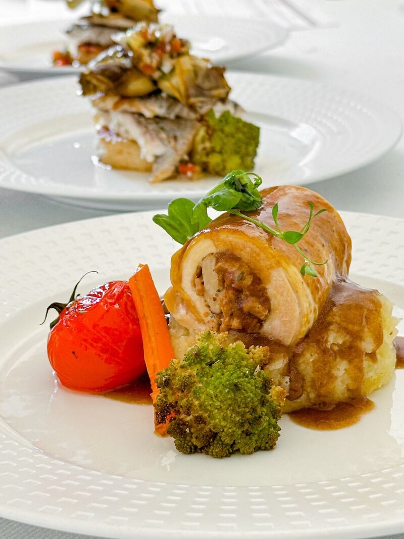 Volaille roulée aux champignons 