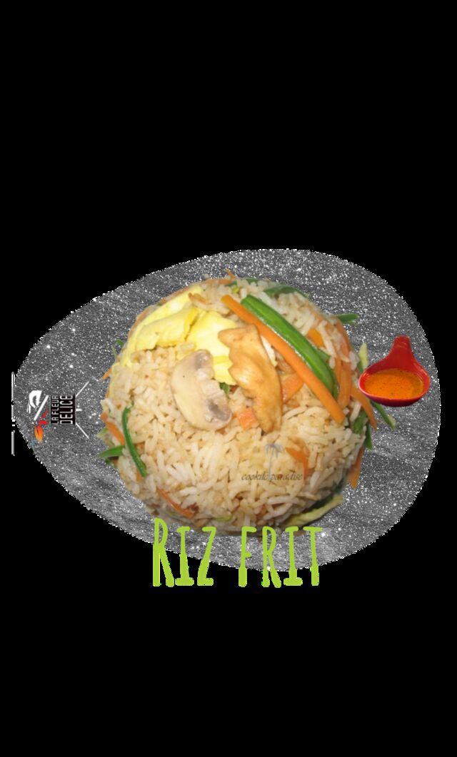 Riz frit riz:parfume cuite dans cuiseur de riz sauté dans sa sauce soja ainsi que  c'est  légumes ,poulet ,boeuf, crevette 