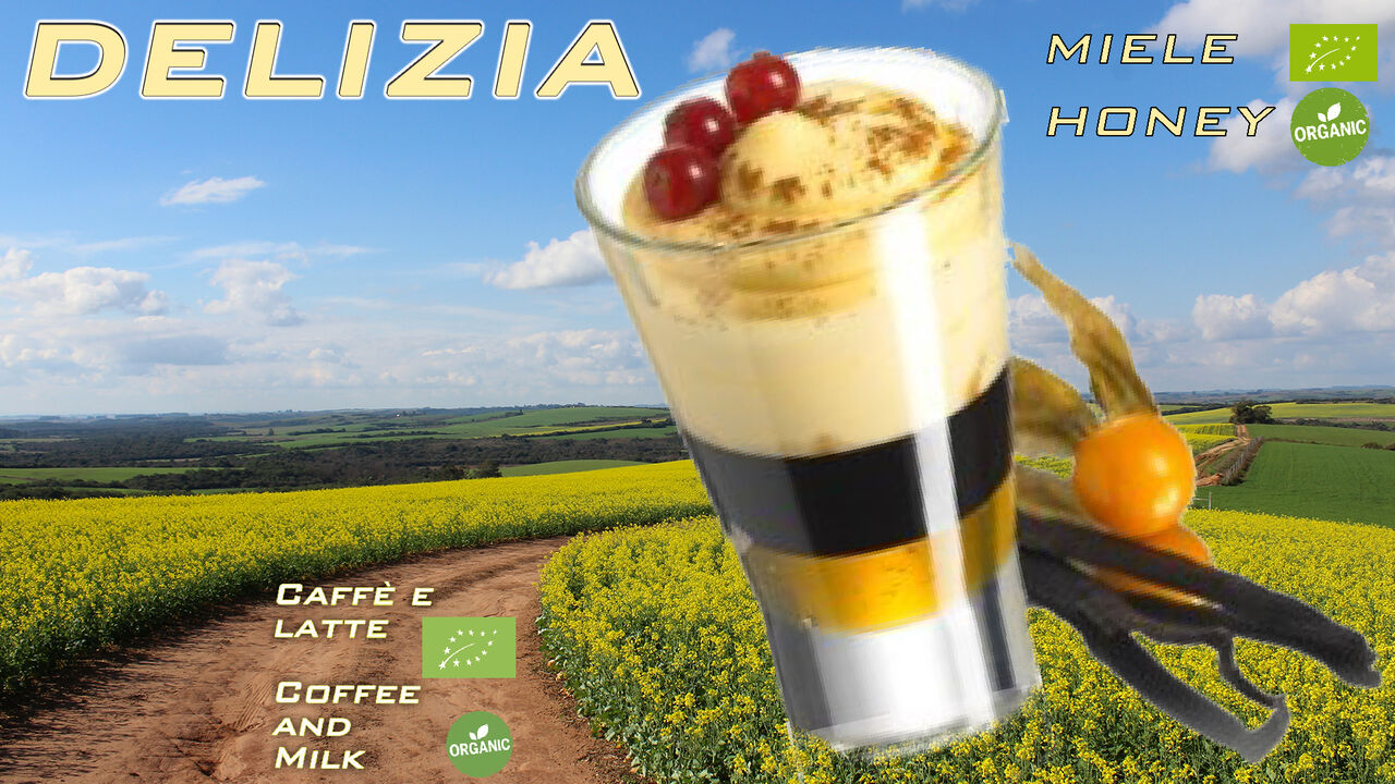 Caffè pasticceria con miele e....