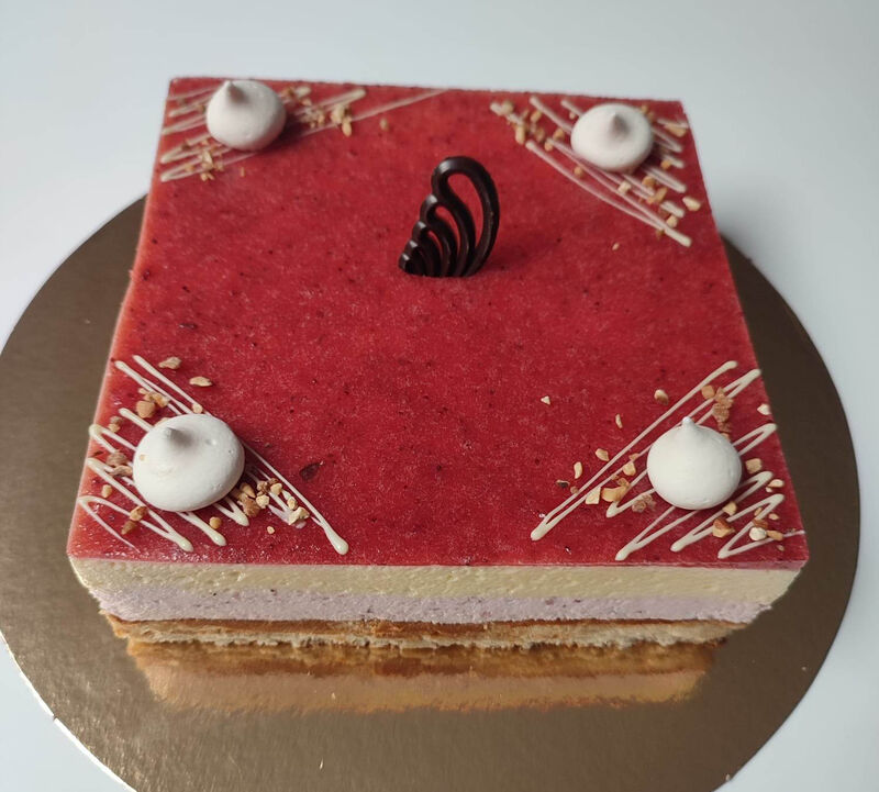 Entremet Framboise chocolat blanc