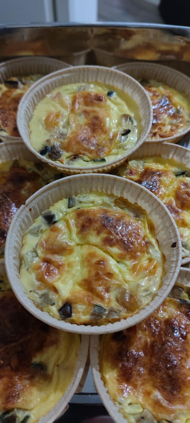 Mini quiche légumes poulet