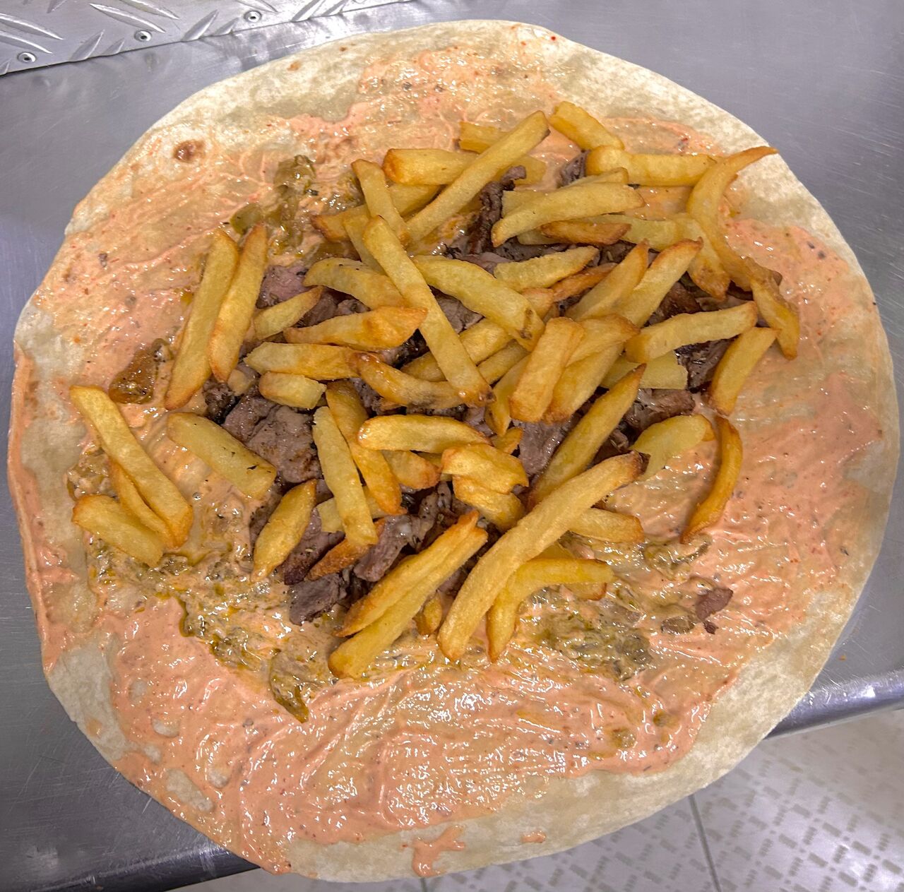 Préparation du Kebab Berbère en galette 