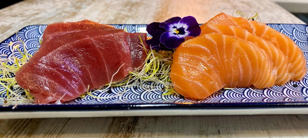 Sashimi variado ( atún Balfego y Salmón)