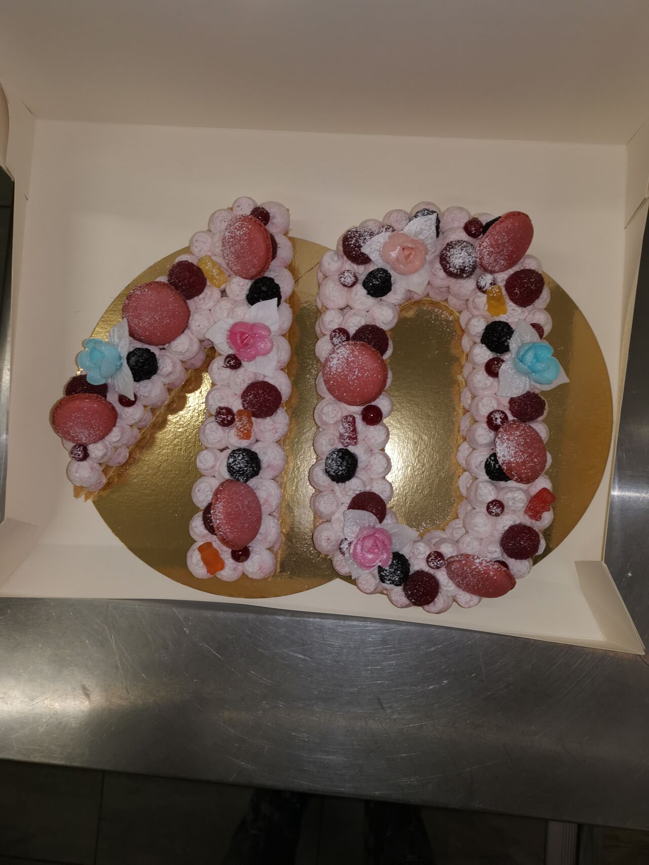 Number cake fruits des bois